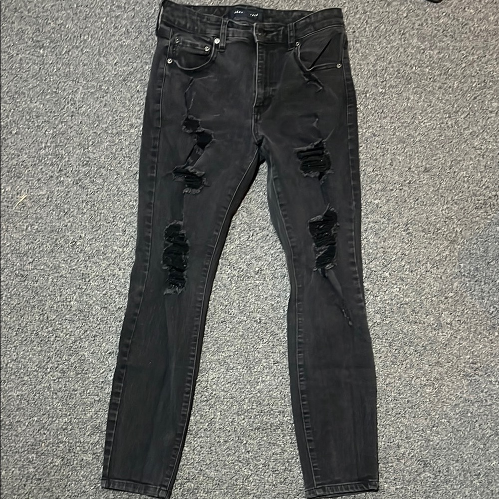 Aeropostale Black Skinny Distressed Jeans